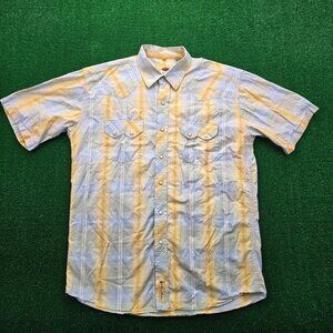 Larry Mahan Shirt Mens XL‎ Plaid Button Up Pearl Snap Western Cowboy Rodeo Ranch